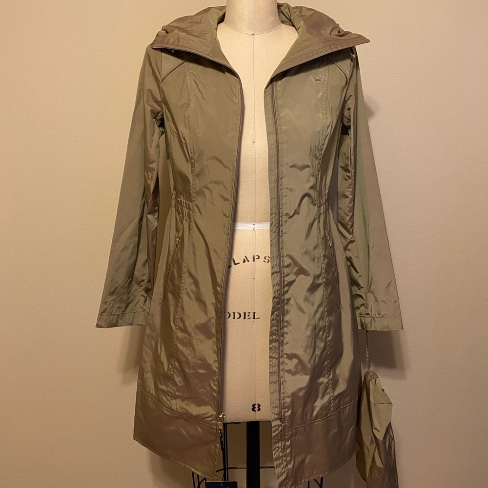 NWT Cole Haan Packable Hooded Rain Jacket